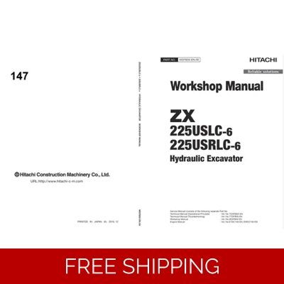 HITACHI ZX225USLC-6, ZX225USRLC-6 WORKSHOP MANUAL AND DIAGRAMS HITACHI ZX225USLC-6, ZX225USRLC-6 WORKSHOP MANUAL AND DIAGRAMS